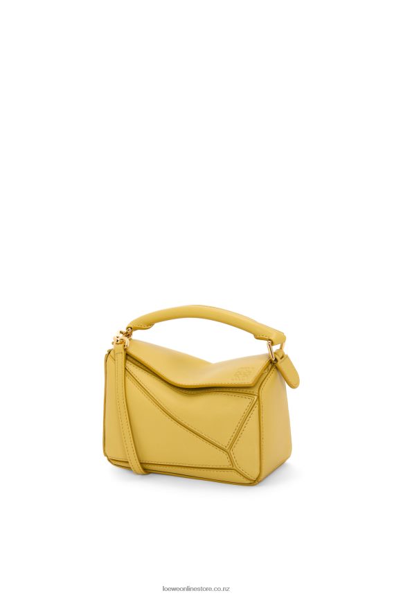 Loewe Women Mini Puzzle bag in classic calfskin Bright Ochre LH60R201