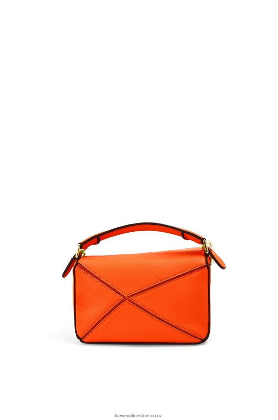Loewe Women Mini Puzzle bag in classic calfskin Orange LH60R285