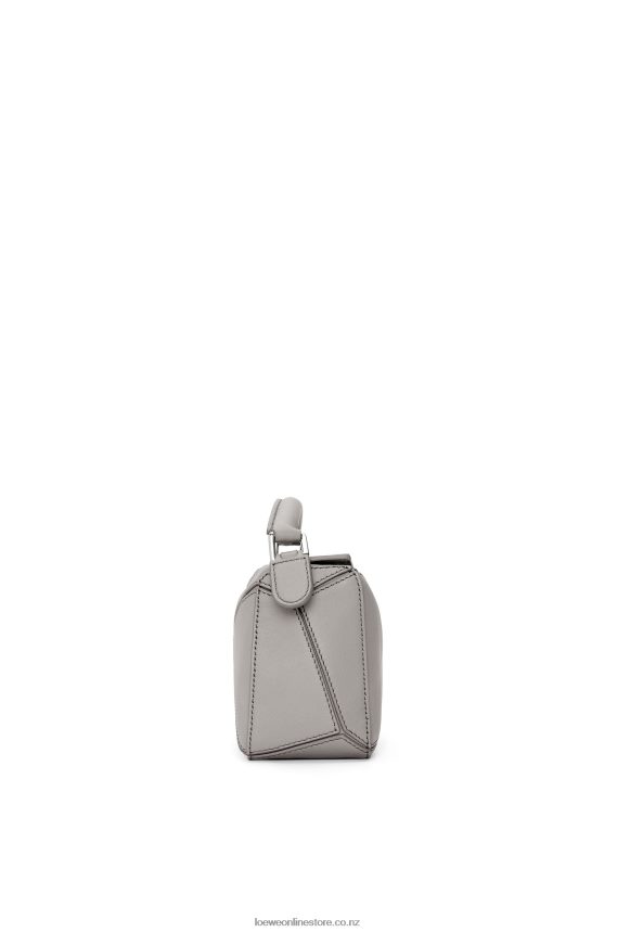 Loewe Women Mini Puzzle bag in classic calfskin Pearl Grey LH60R314