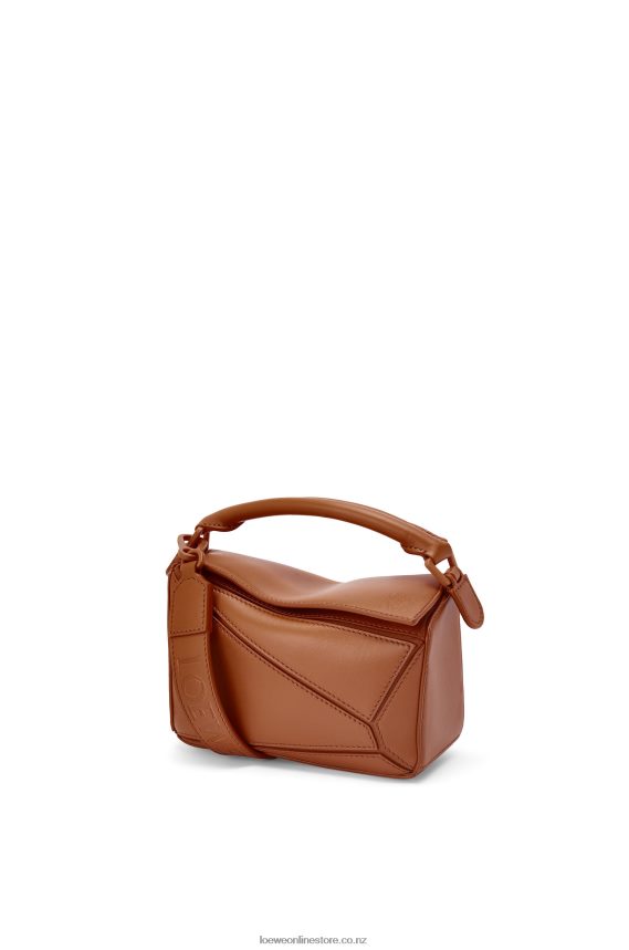 Loewe Women Mini Puzzle bag in satin calfskin Pecan LH60R273