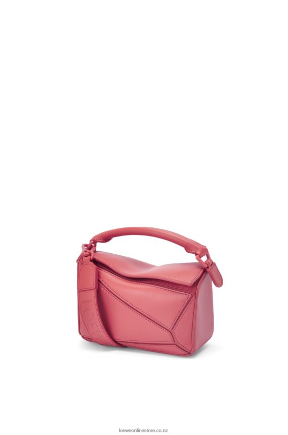 Loewe Women Mini Puzzle bag in satin calfskin Plumrose LH60R266