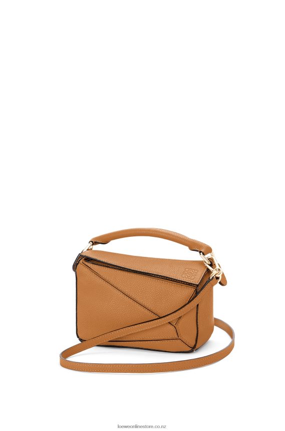 Loewe Women Mini Puzzle bag in soft grained calfskin Light Caramel LH60R299