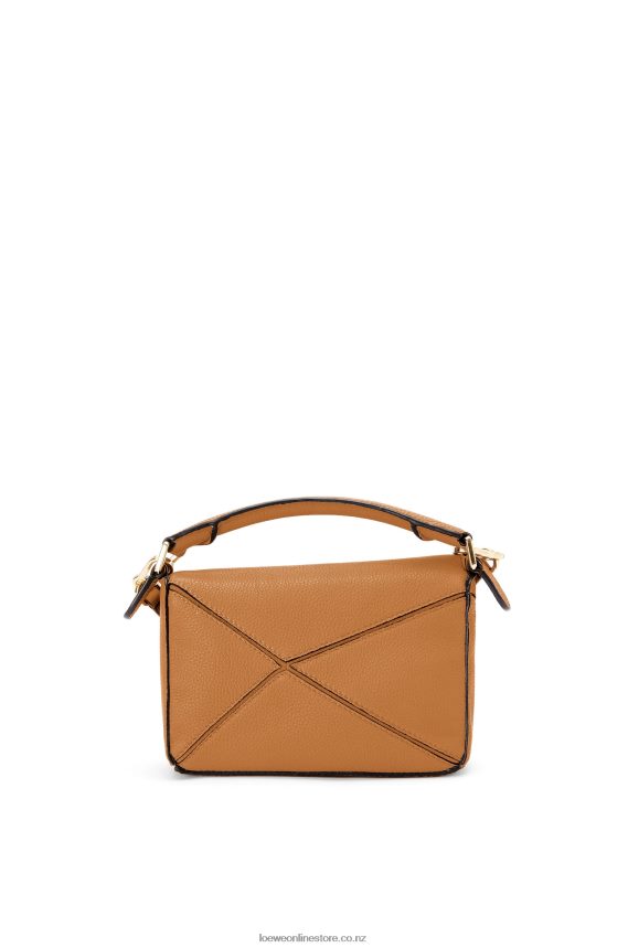 Loewe Women Mini Puzzle bag in soft grained calfskin Light Caramel LH60R299