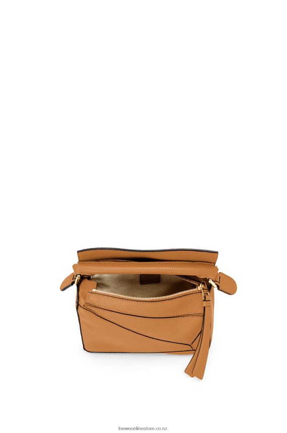 Loewe Women Mini Puzzle bag in soft grained calfskin Light Caramel LH60R299