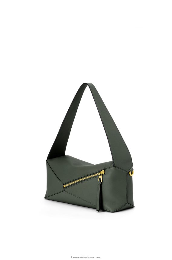 Loewe Women Puzzle Hobo bag in nappa calfskin Vintage Khaki LH60R472