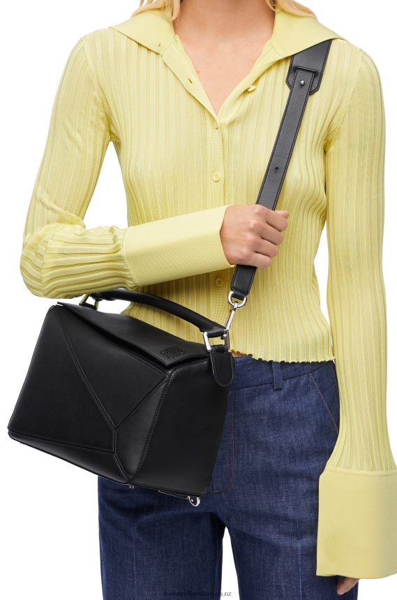 Loewe Women Puzzle bag in classic calfskin Black LH60R479