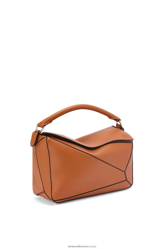 Loewe Women Puzzle bag in classic calfskin Tan LH60R487