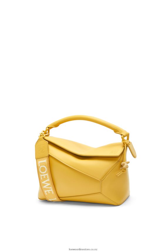 Loewe Women Small Puzzle Edge bag in satin calfskin Pale Yellow Glaze LH60R530