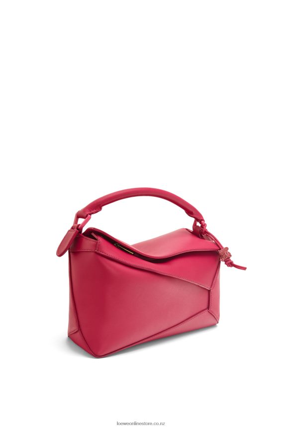 Loewe Women Small Puzzle Edge bag in satin calfskin Ruby Red Glaze LH60R436