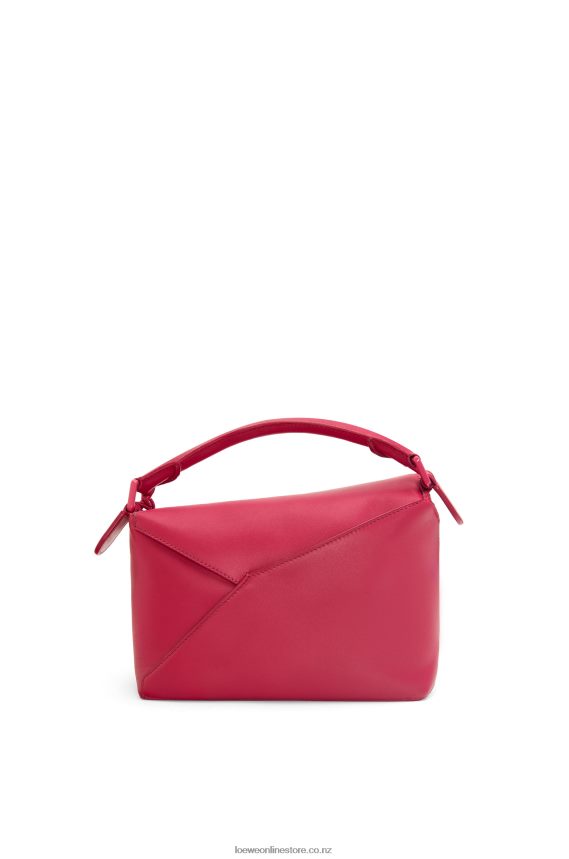 Loewe Women Small Puzzle Edge bag in satin calfskin Ruby Red Glaze LH60R436