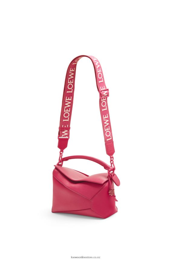 Loewe Women Small Puzzle Edge bag in satin calfskin Ruby Red Glaze LH60R436