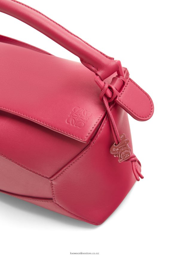 Loewe Women Small Puzzle Edge bag in satin calfskin Ruby Red Glaze LH60R436