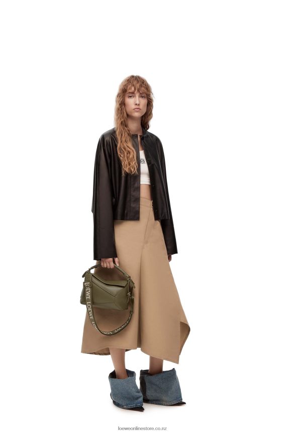 Loewe Women Small Puzzle Edge bag in satin calfskin Tea Dust Glaze LH60R536