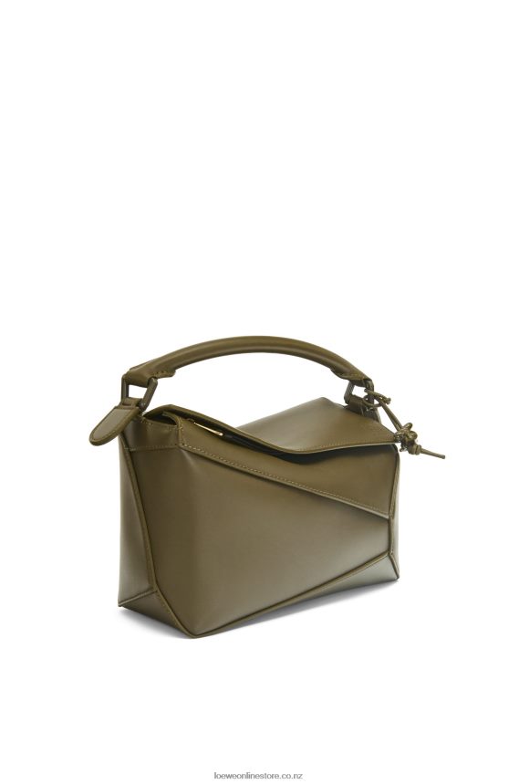 Loewe Women Small Puzzle Edge bag in satin calfskin Tea Dust Glaze LH60R536
