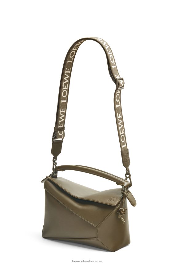 Loewe Women Small Puzzle Edge bag in satin calfskin Tea Dust Glaze LH60R536