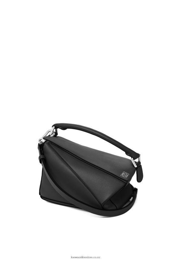 Loewe Women Small Puzzle bag in classic calfskin Black LH60R478