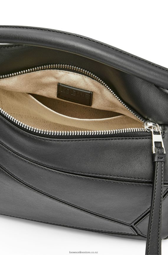 Loewe Women Small Puzzle bag in classic calfskin Black LH60R478