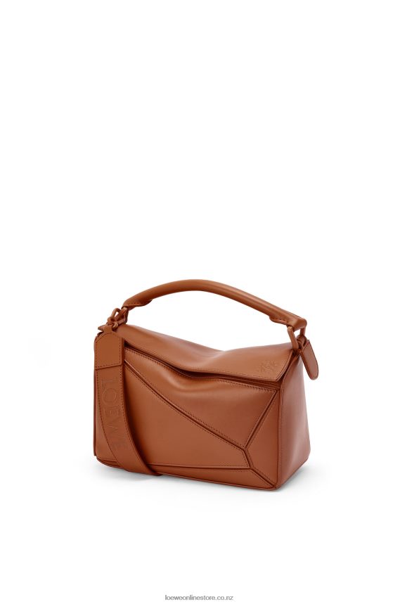 Loewe Women Small Puzzle bag in satin calfskin Pecan LH60R470