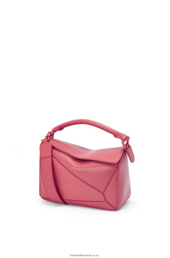 Loewe Women Small Puzzle bag in satin calfskin Plumrose LH60R490