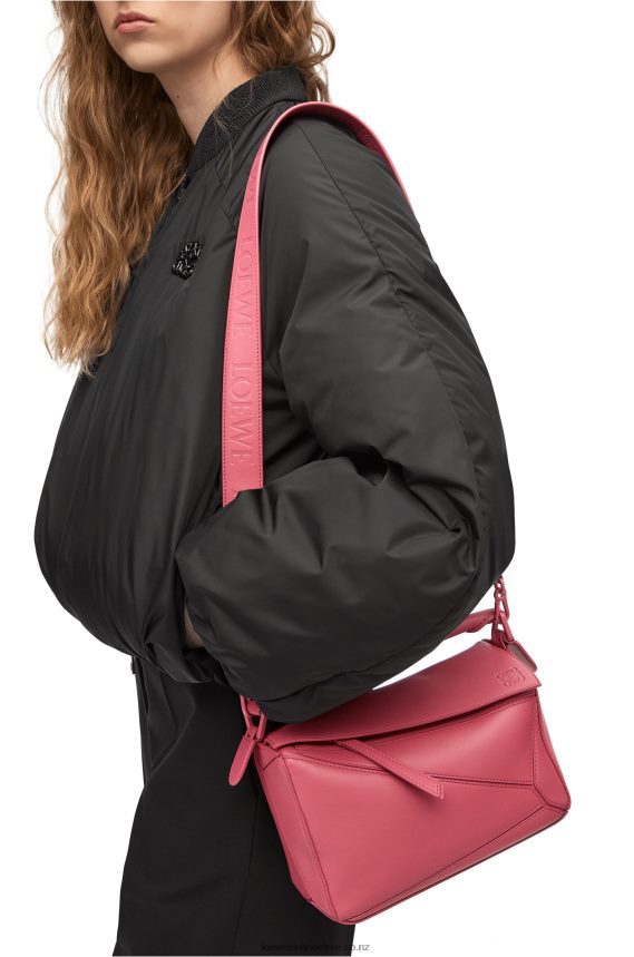 Loewe Women Small Puzzle bag in satin calfskin Plumrose LH60R490