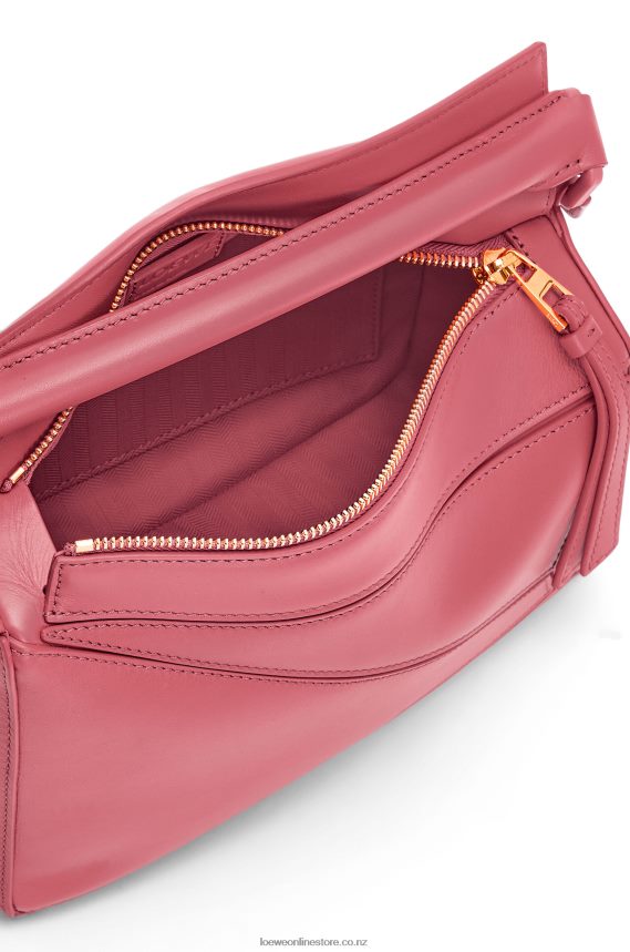 Loewe Women Small Puzzle bag in satin calfskin Plumrose LH60R490