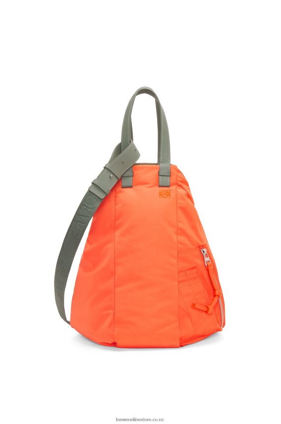 Loewe Women Hammock Tote reversible bag in nylon Vintage Khaki LH60R446