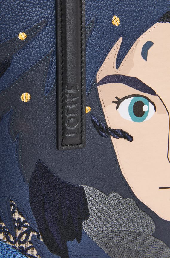 Loewe Women Howl T Tote bag in Anagram jacquard and calfskin Black LH60R188