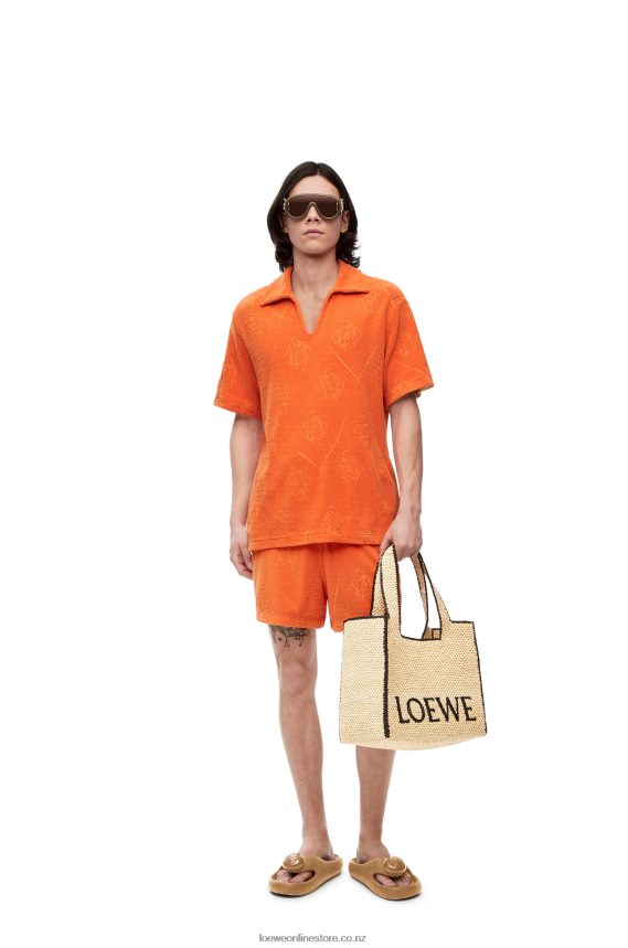 Loewe Women Large Font Tote in raffia Natural LH60R34