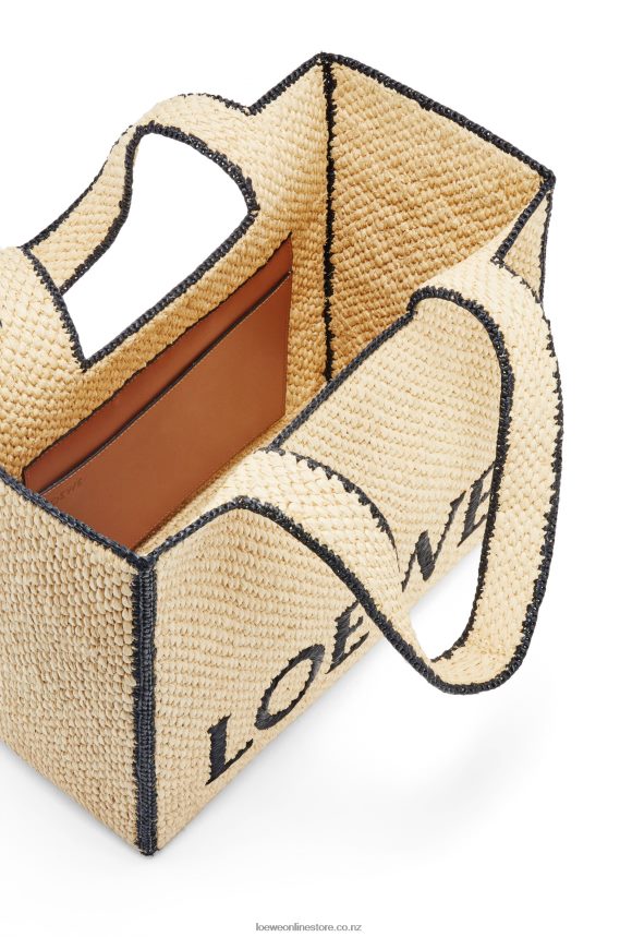 Loewe Women Large Font Tote in raffia Natural LH60R34