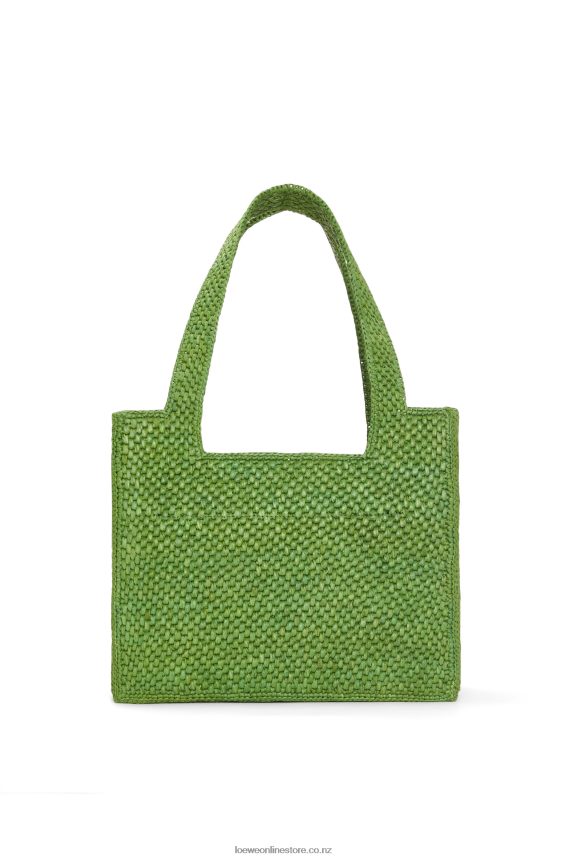 Loewe Women Leaf Font Tote in raffia Green LH60R31
