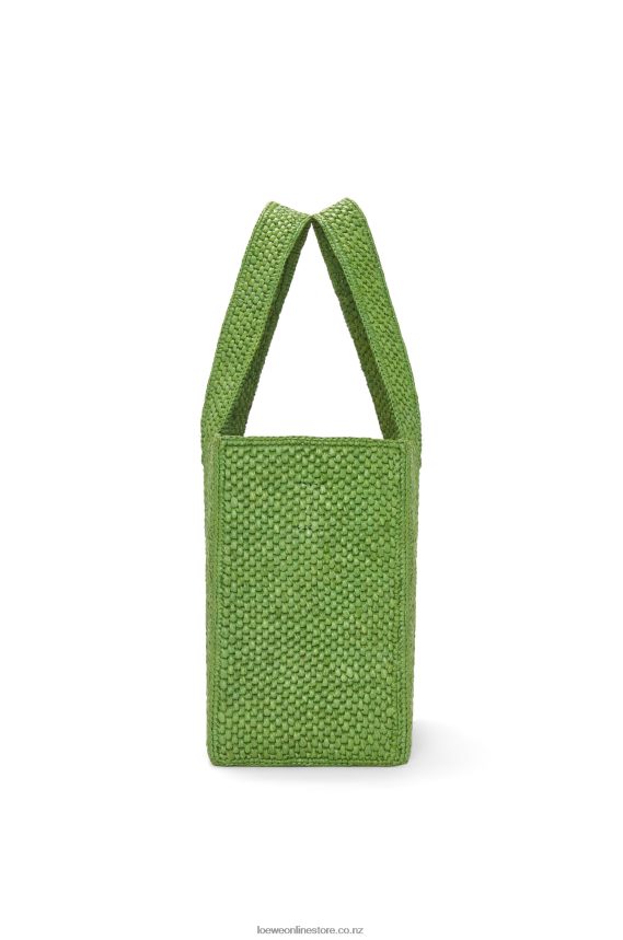 Loewe Women Medium Font Tote in raffia Green LH60R32