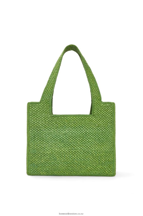 Loewe Women Medium Font Tote in raffia Green LH60R32