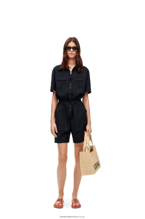 Loewe Women Medium Font Tote in raffia Natural LH60R30