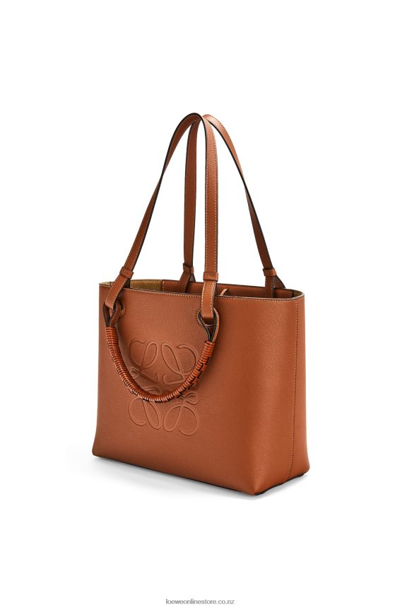 Loewe Women Small Anagram Tote bag in classic calfskin Tan LH60R124