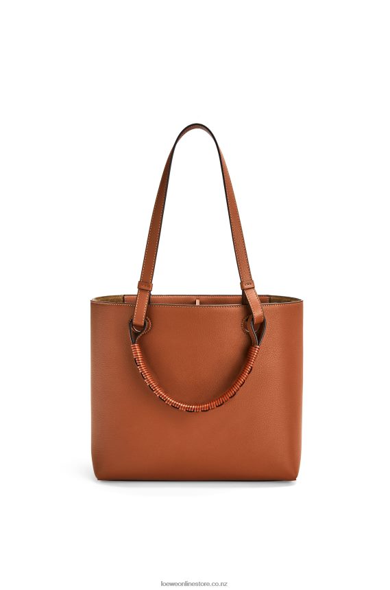 Loewe Women Small Anagram Tote bag in classic calfskin Tan LH60R124
