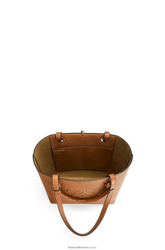 Loewe Women Small Anagram Tote bag in classic calfskin Tan LH60R124