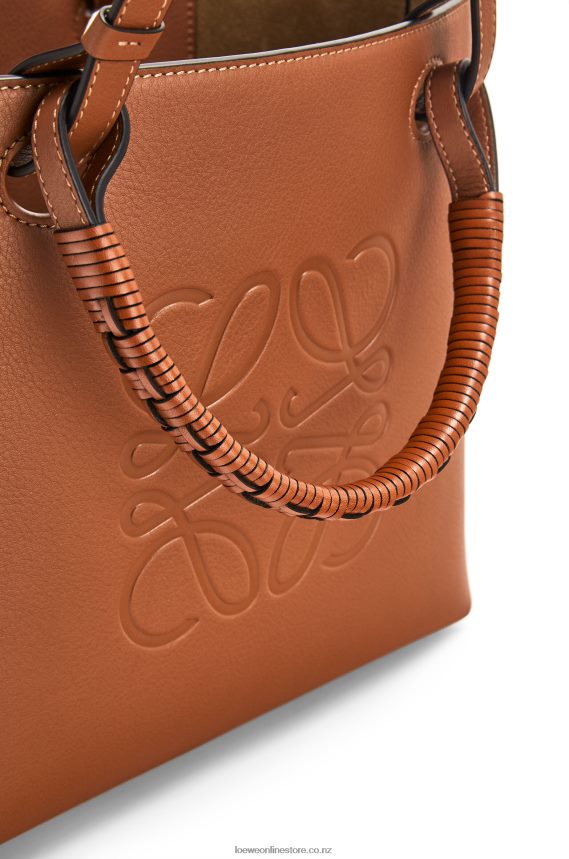 Loewe Women Small Anagram Tote bag in classic calfskin Tan LH60R124