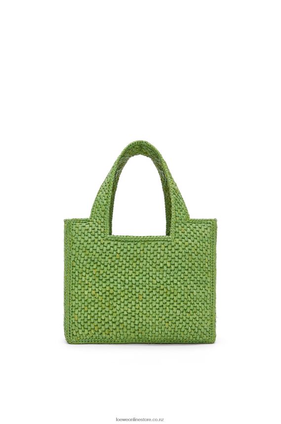 Loewe Women Small Font Tote in raffia Green LH60R108