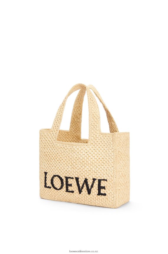 Loewe Women Small Font Tote in raffia Natural LH60R33