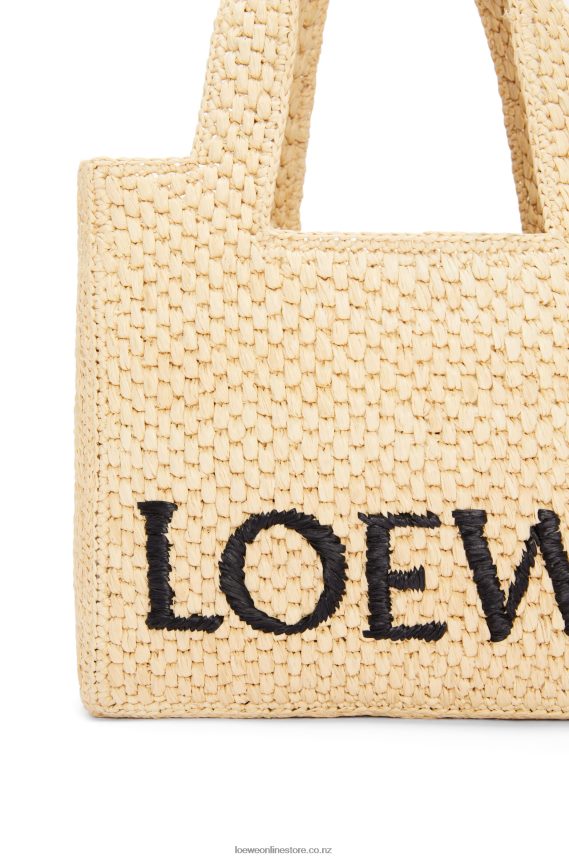 Loewe Women Small Font Tote in raffia Natural LH60R33
