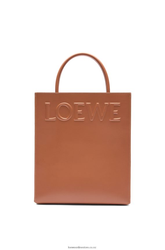 Loewe Women Standard A4 Tote in sleek calfskin Tan LH60R115