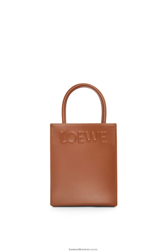 Loewe Women Standard A5 Tote in sleek calfskin Tan LH60R116
