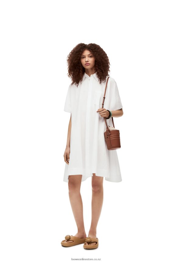 Loewe Women Anagram tunic dress in cotton White LH60R1056