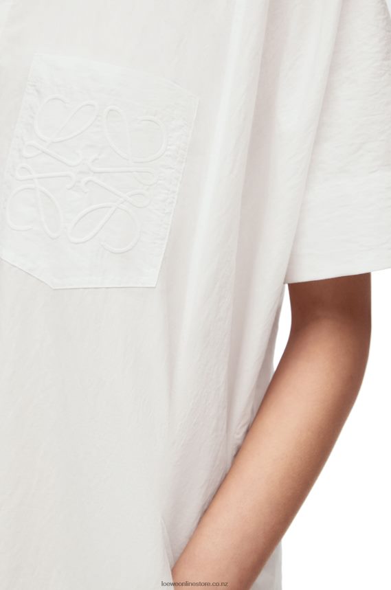 Loewe Women Anagram tunic dress in cotton White LH60R1056