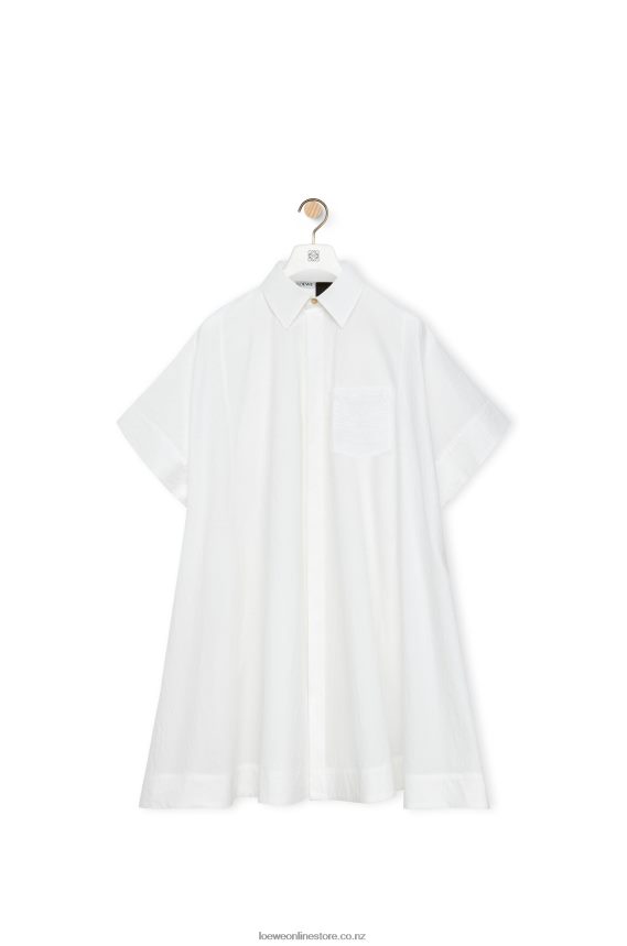 Loewe Women Anagram tunic dress in cotton White LH60R1056