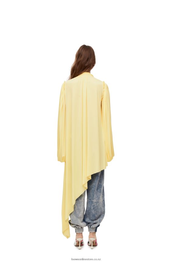 Loewe Women Asymmetric dress in viscose crepe jersey Vanilla LH60R1085
