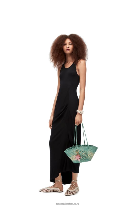 Loewe Women Asymmetric tank dress in viscose Black LH60R1060