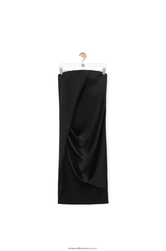 Loewe Women Bustier dress in crepe satin Black LH60R1070