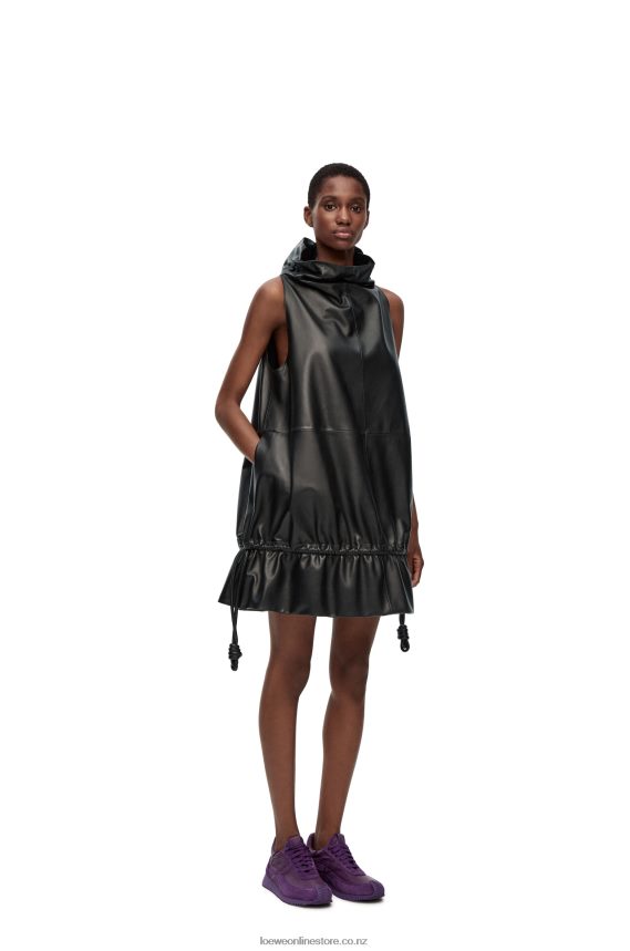 Loewe Women Flamenco dress in nappa Black LH60R1100