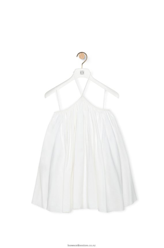 Loewe Women Halterneck dress in linen White LH60R1054